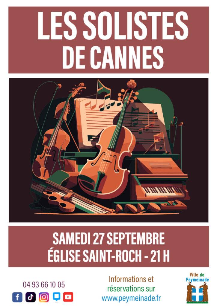 Affiche concert les solistes de Cannes